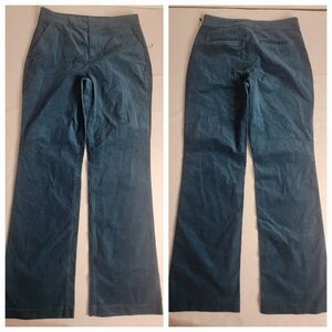 NYDJ Jeans Sz 6 Corduroy Straight High Rise Blue Green NEW